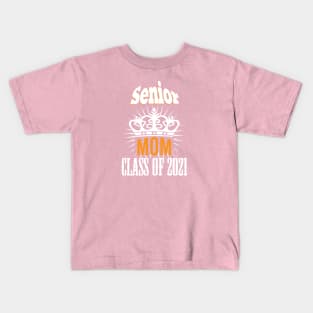 FASHGL Senior Mom T-Shirt Women Class of 2021 Tee Cute Heart Kids T-Shirt